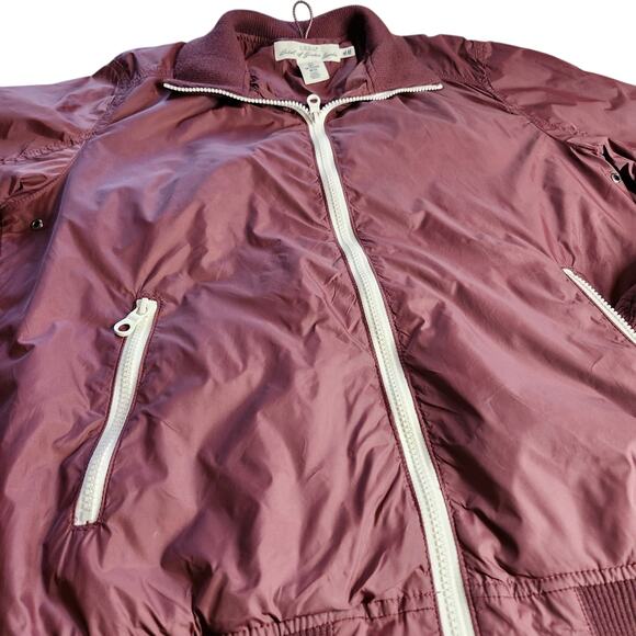 H&M LOGG men's bomber jacket burgundy size S - Picture 4 of 8